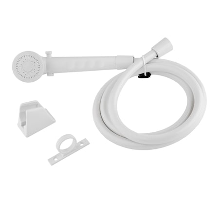 Dura Faucet RV SHOWER HEAD & HOSE - WHITE DF-SA130-WT